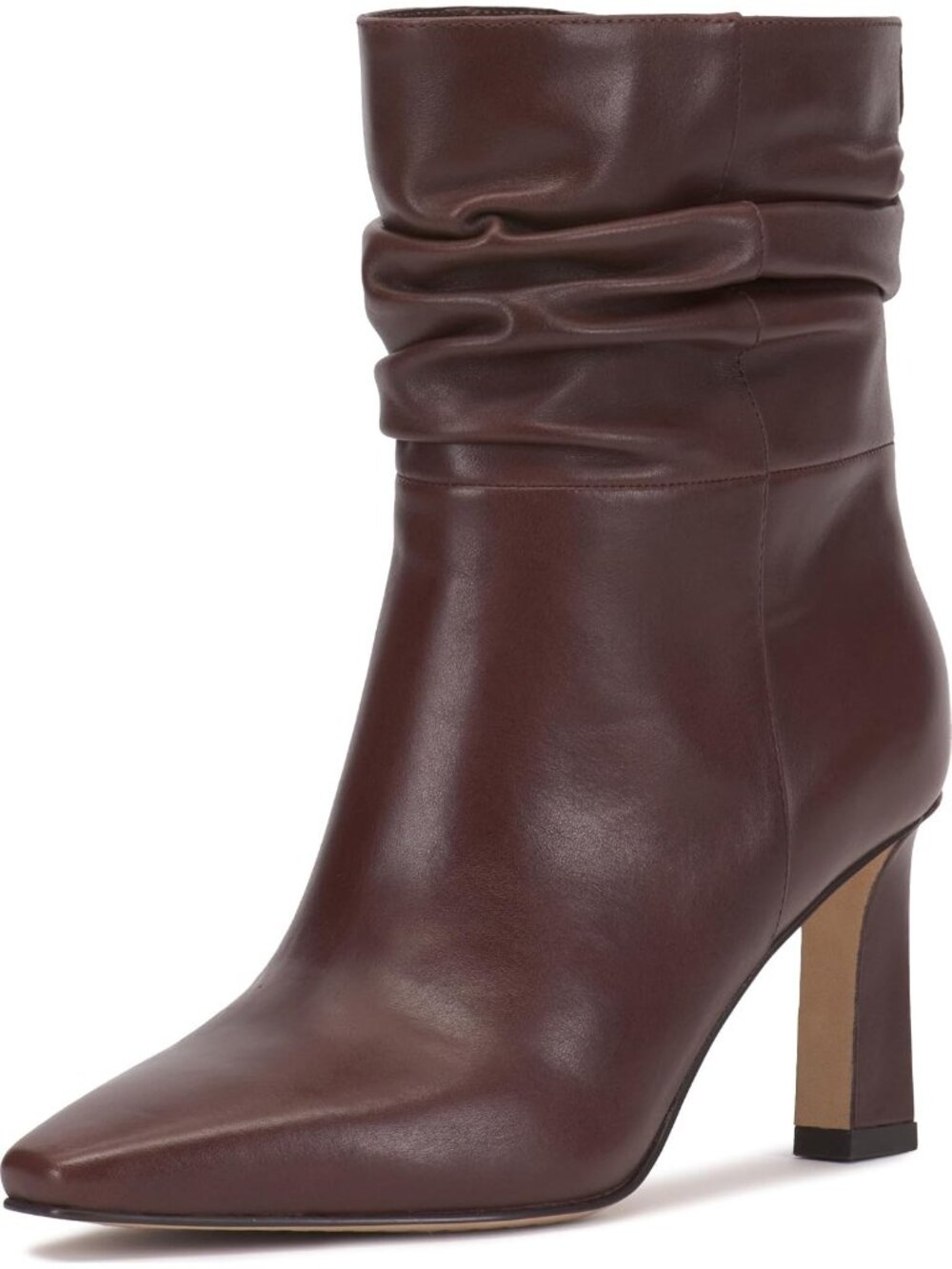 Women's Warm Chestnut Pointed Toe Block Heel Modern Grenna Slouchy Ankle Boots